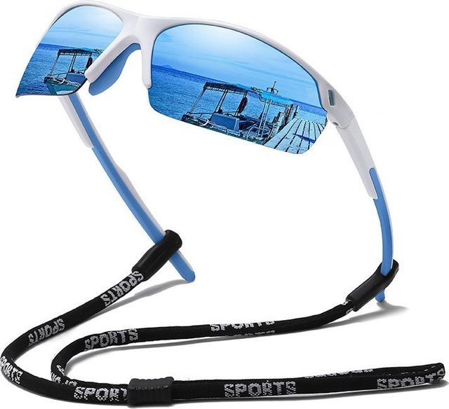 Binchi Outdoor Equipment Sportsonnenbrille, Halbrand, grau, Unisex, polarisiert - Bild 1