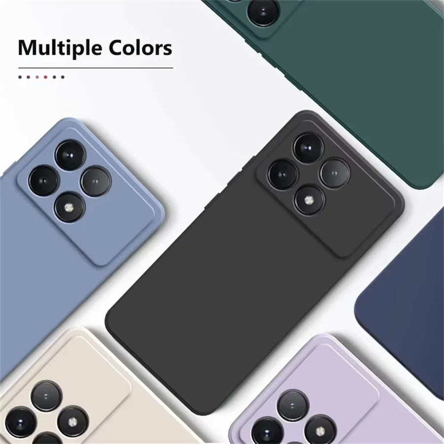 Stoßfeste matte Kamera Protector Soft Case für Xiaomi Poco X6 Pro 5G in Blau - Bild 2