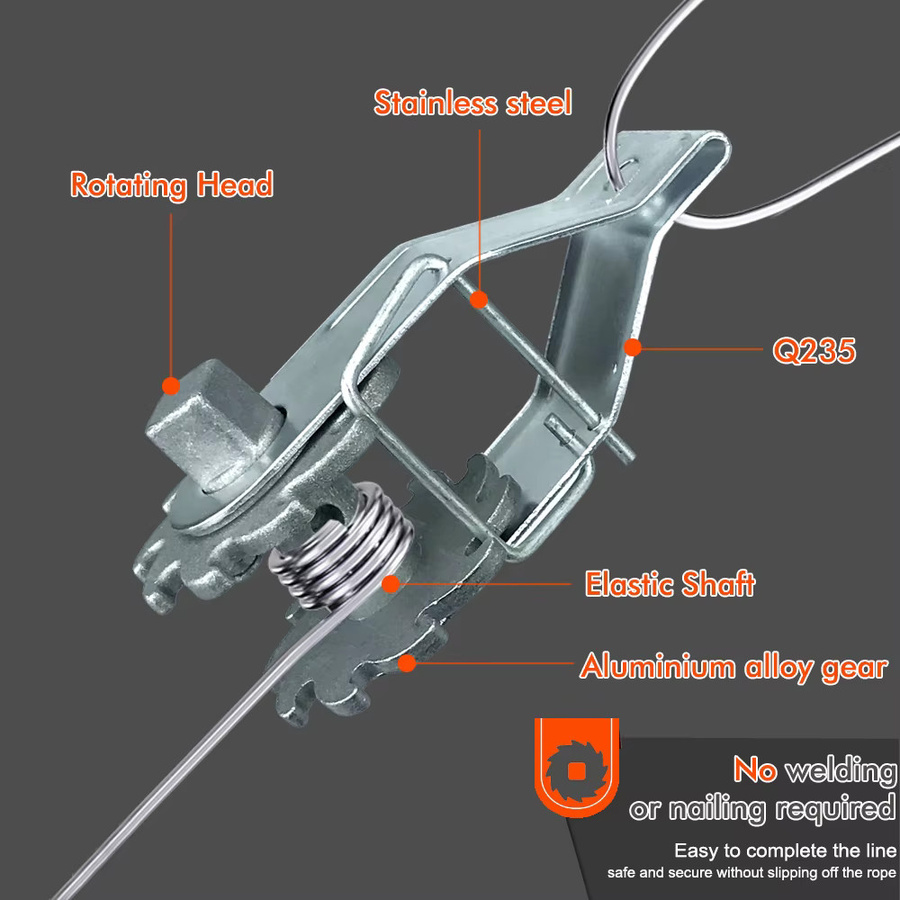 QDS Hochleistungs-Zaunspanner aus Aluminiumlegierung in Silber - Bild 3