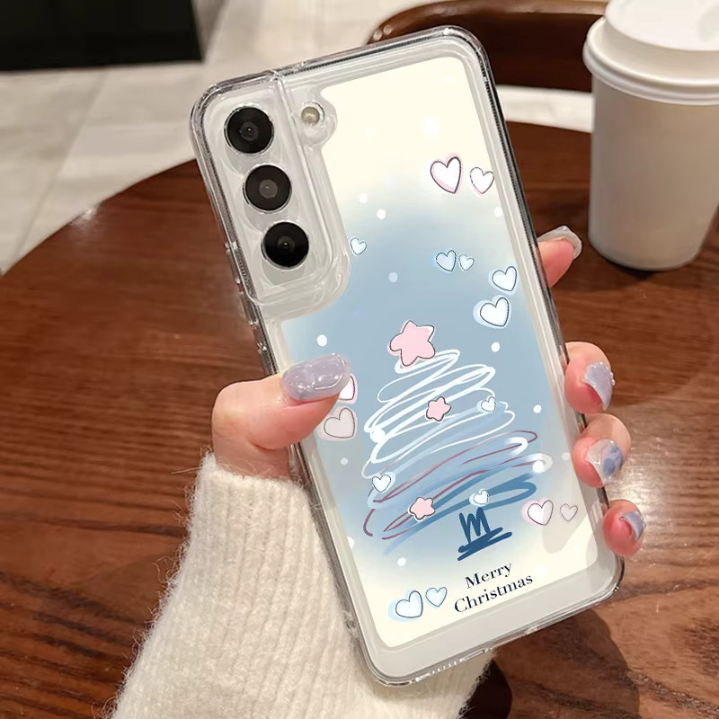 Weihnachtsbaum Handyhülle für Samsung Galaxy S25 S24 S23 S22 Ultra FE A56 A55 A54 A37 A26 A17 A16 A15 5G sowie S26 Edge in Transparent - Bild 2