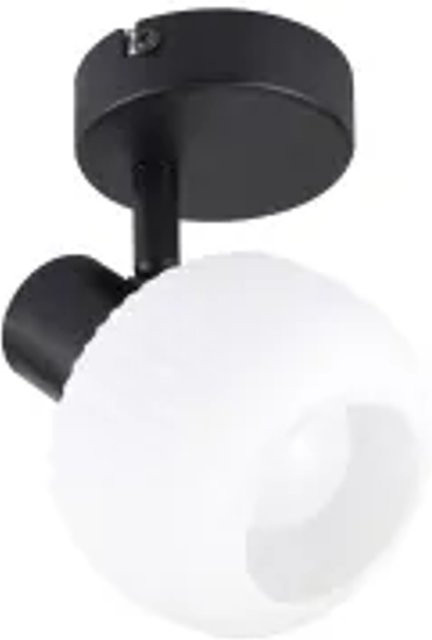 NETTLIFE Deckenstrahler aus Metall und Glas in Schwarz, verstellbar, modern mit E14 Fassung - Bild 1