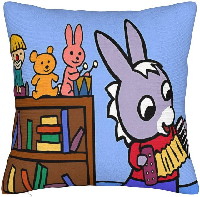 Trotro Cartoon Quadratische Kissenbezüge aus Polyester von JMG Clothing in Mehrfarbig, B/T/H: 45 x 45 cm - Bild 1