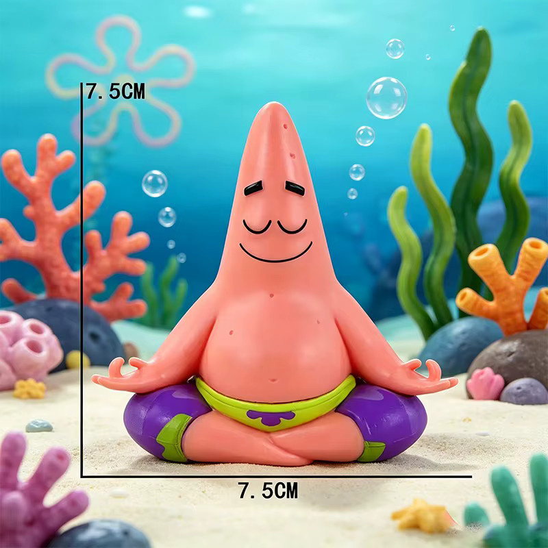 Bandai SpongeBob Patrick Star Figur, Sitzende Figur, 7cm, Rosa / Pink - Bild 3