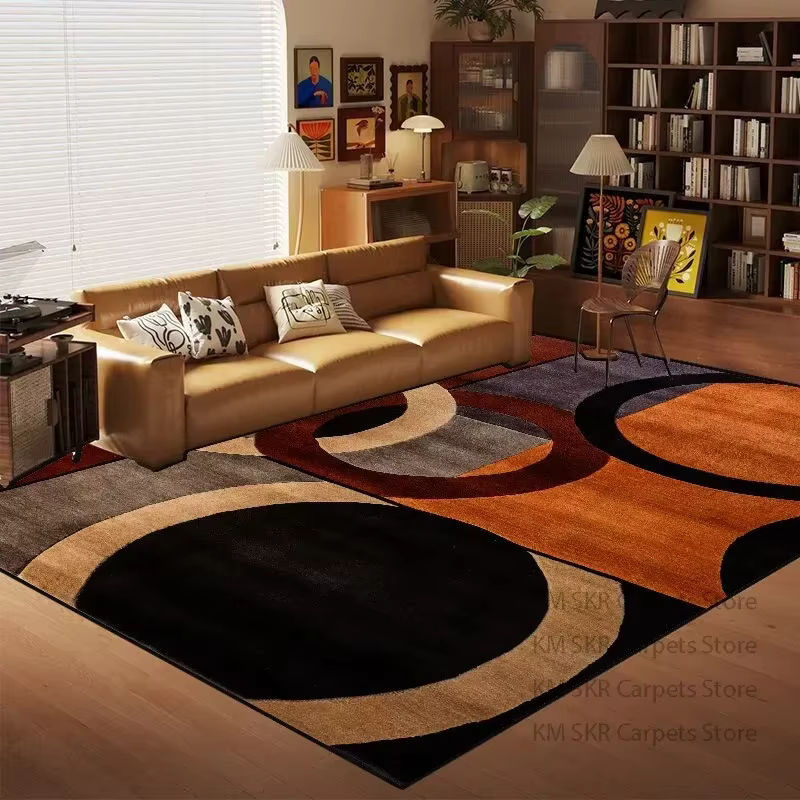 LYAHKAE Nordic Wohnzimmer Teppich mit geometrischem Design in Multicolor, weiche rutschfeste Fußmatte für Wohnzimmer und Schlafzimmer - Bild 3