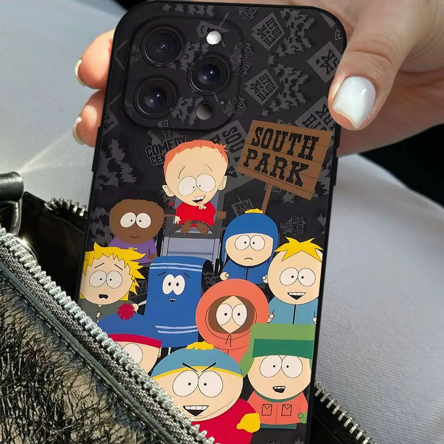 Mesuca South Park Handyhülle für iPhone 11 bis 17 Pro Max, weiche Schutzhülle in Schwarz und Multicolour - Bild 6