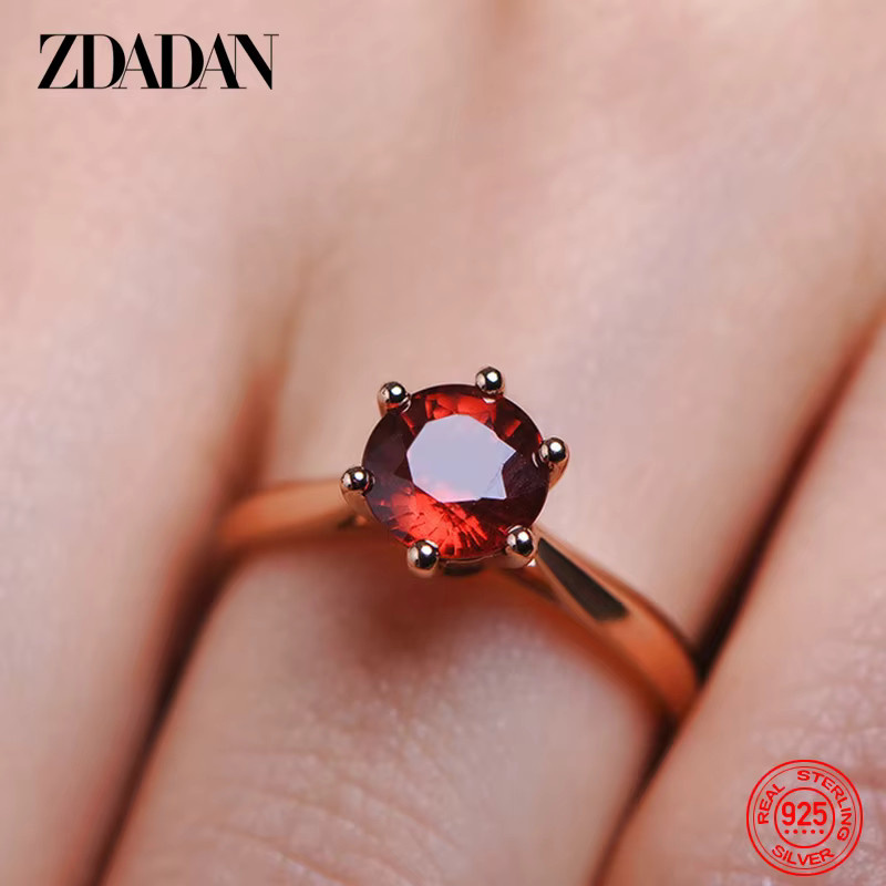 ZDADAN Ring 925 Silber, Roségold, Zirkonia, Damen - Bild 2