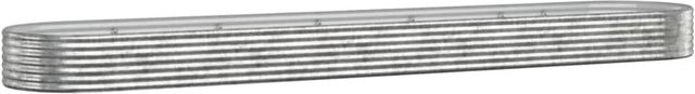Furnicato Hochbeet aus verzinktem Stahl in Silber, B/T/H: 507 x 100 x 36 cm - Bild 1