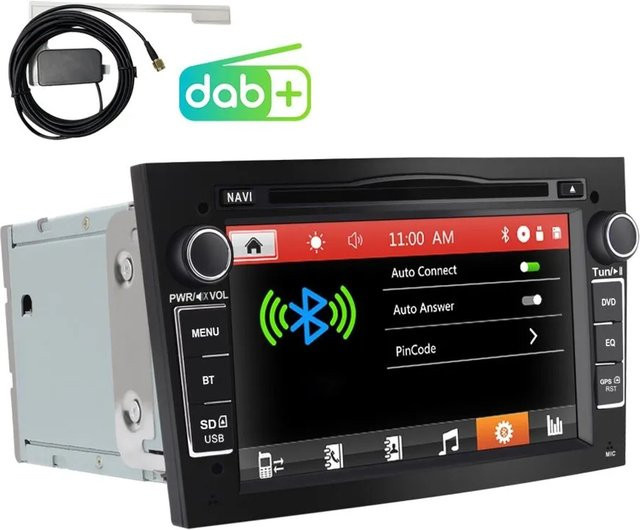 Junsun Autoradio mit DVD-Funktion für Opel Corsa Astra Vectra in Schwarz - Bild 1
