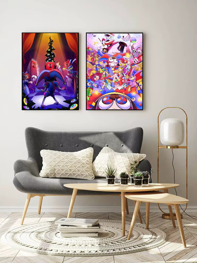 Vintage Wandkunst Poster The Amazing Digital Circus in Mehrfarbig, HD-Druck auf Papier - Bild 6