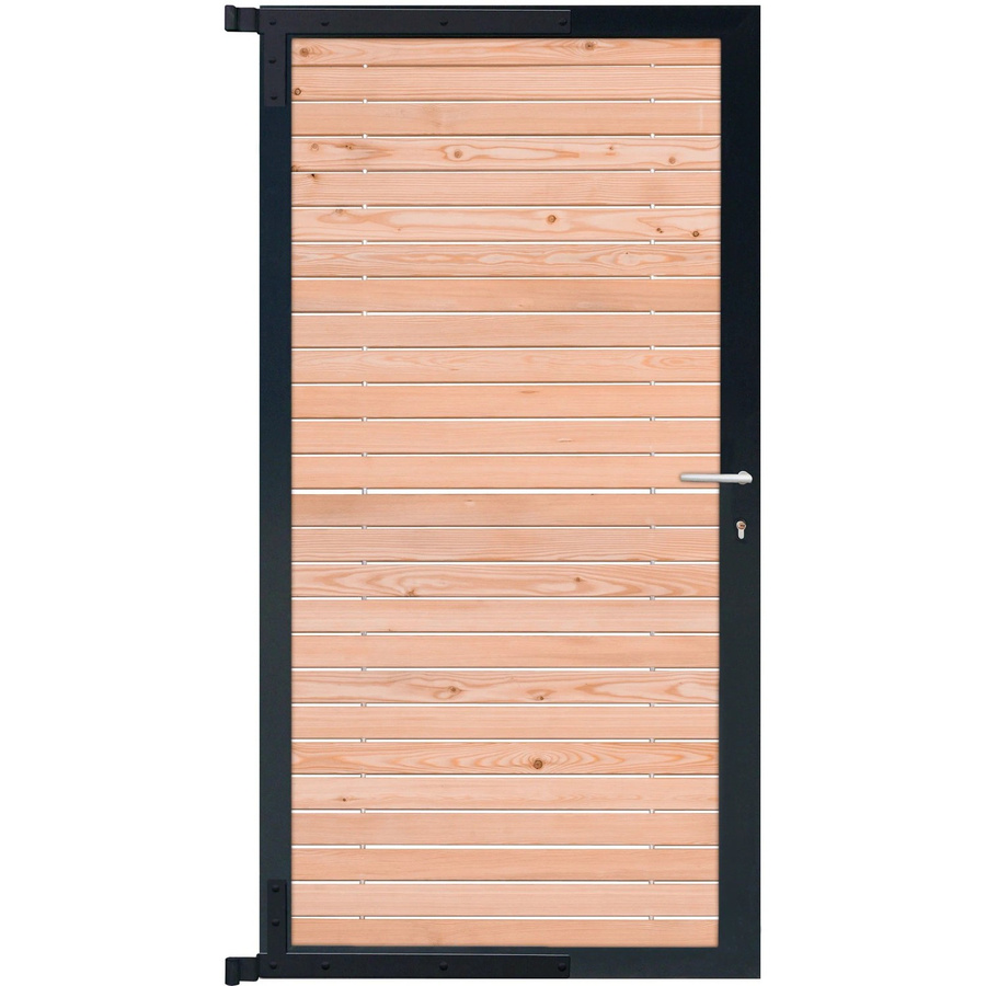 GartenLand Steckzauntor Göteburg aus Europäischer Lärche und Aluminium in Anthrazit, Breite: 90 cm, Höhe: 175 cm - Bild 2