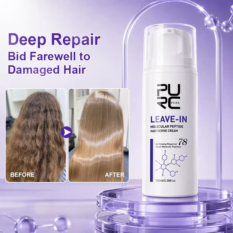 PURC Keratin Haarkur Leave-In-Haarmaske, Creme, Unisex - Bild 5