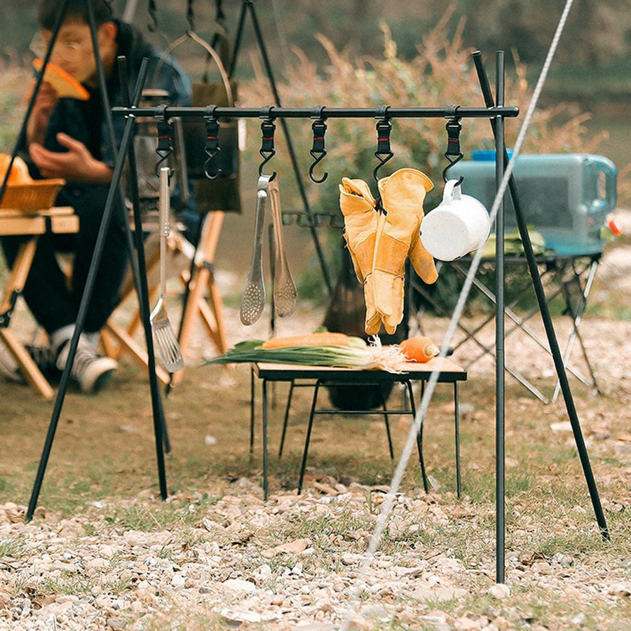Shoemst Multifunktions-Campingkochgeschirr mit Aufhängehaken aus Metall für Outdoor-Aktivitäten - Bild 4