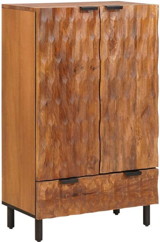 vidaXL Highboard mit Tür in Akazienbraun im Industrial Design, B/T/H: 60 x 33 x 100 cm - Bild 1