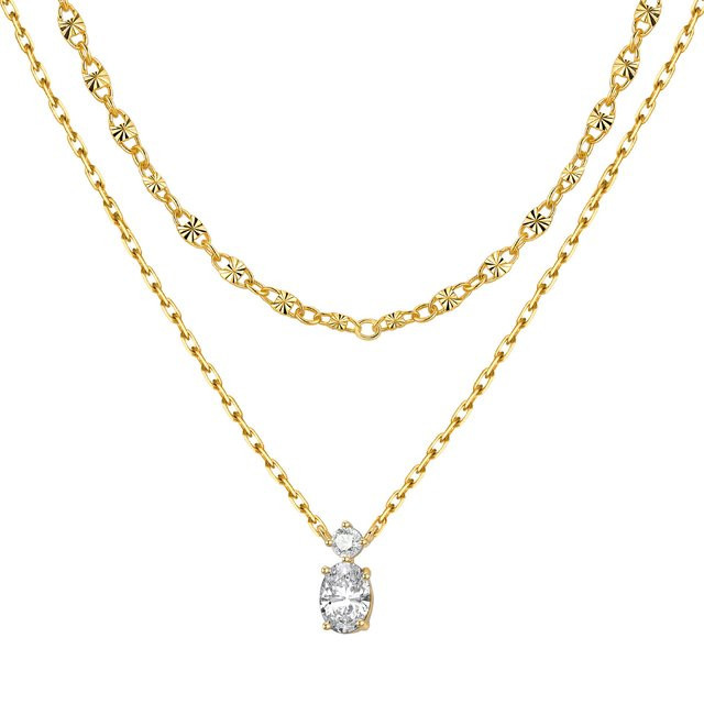 Orstarry Halskette mit Anhänger, 925 Silber, Zirkonia, Damen - Bild 1