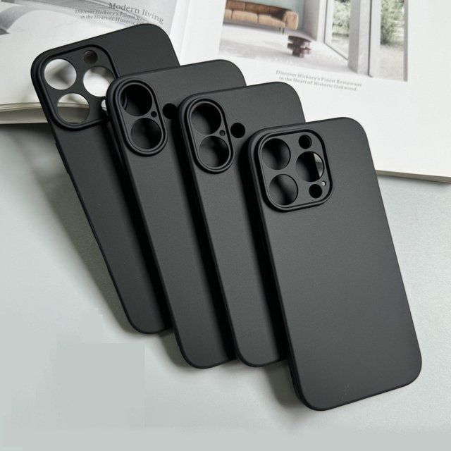 Ricestate Luxus Silikon Handyhülle für iPhone in Schwarz, Mattes TPU Soft Case Rückseiten-Abdeckung - Bild 1