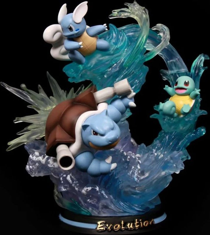 Bandai Pokemon Action Figur Squirtle und Blastoise Evolution Version in Blau, Höhe: 26 cm - Bild 1