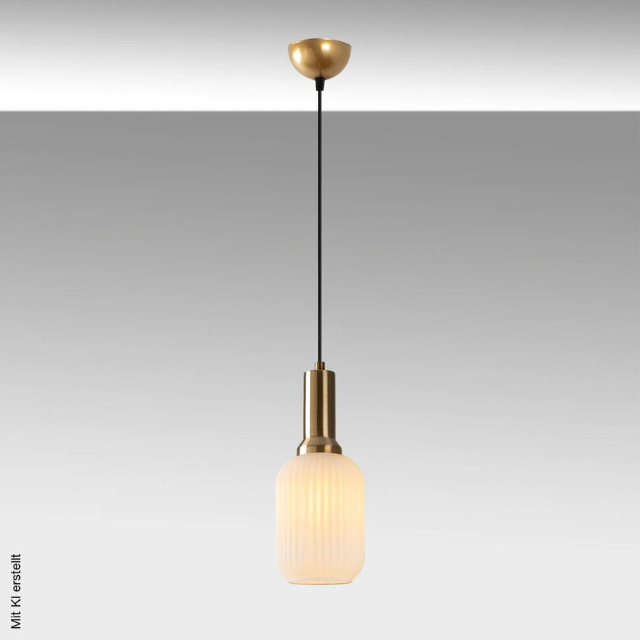 Opviq Pendelleuchte Asker in Gold aus Glas und Metall mit E27 Fassung, Breite: 13 cm, Höhe: 118 cm, Tiefe: 13 cm - Bild 4