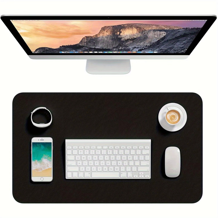 Home Essentials Mauspad in Schwarz, rutschfeste Schreibtischunterlage für Gamer und Home-Office - Bild 2