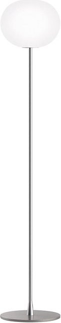 Flos Glo-Ball F2 Stehleuchte in Silber matt mit Opalglas und dimmbarer Funktion - Bild 1