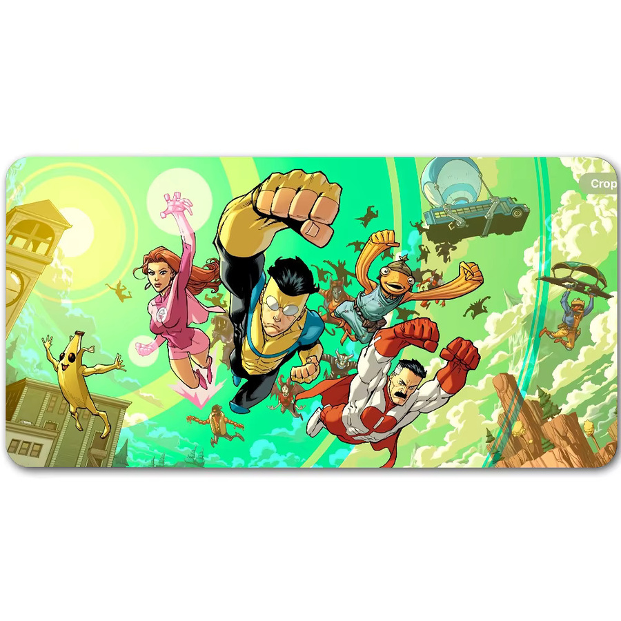 Cartoon I-InvincibleS Mauspad rutschfeste Schreibtischunterlage aus Gummi in Multicolour für PC und Laptop - Bild 7