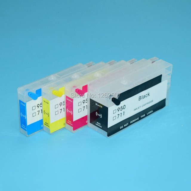 HP 950XL und 951XL nachfüllbare Tintenpatronen mit Lichtbogen-Chips, Multicolor, für HP Officejet 8100, 8600, 8610, 8620, 8640, 8660, 251dw und 276dw Drucker - Bild 1