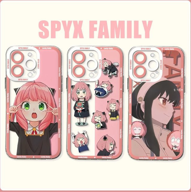 Transparente Handyhülle im Spy x Family Anime Design für Samsung Galaxy S10 S20 S21 S22 S23 S24 Plus Ultra Note 20 aus weichem TPU - Bild 1