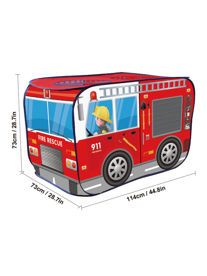 RonHam Spielzelt, Autodesign, Fahrzeuge, Feuerwehr, Rot - Bild 3