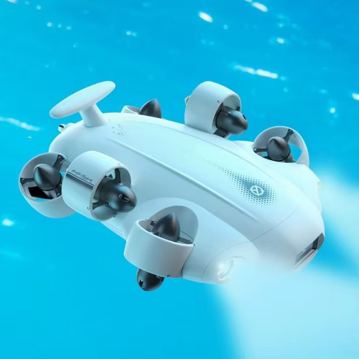 Unterwasserroboter mit Schwenk- und Neigefunktion als Unterwasserdrohne in Weiß - Bild 3