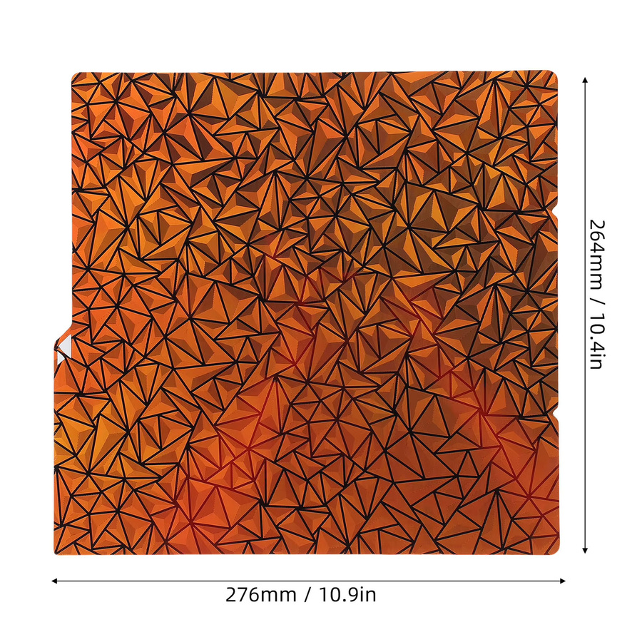 Doppelseitige Bauplatte als flexibles Druckbett mit klarer Textur für Kobra S1 3D-Drucker, B/T: 264 x 276 mm, transparent/multicolour - Bild 6