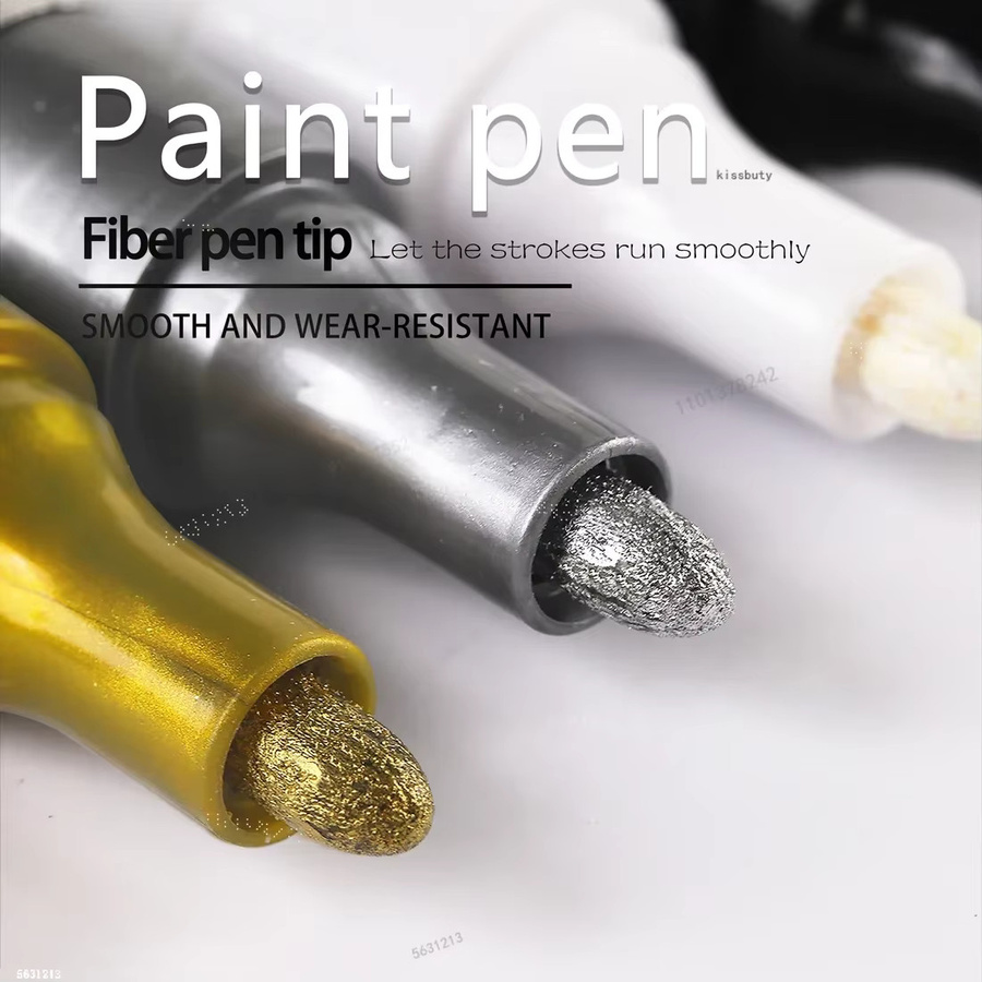 Permanente Metallische Farbmarkierungsstifte mit Tintenset in Gold, Silber und Weiß, 2 mm Strichstärke, Kunstmarker für Manga, Scrapbooking und Bastelarbeiten - Bild 6