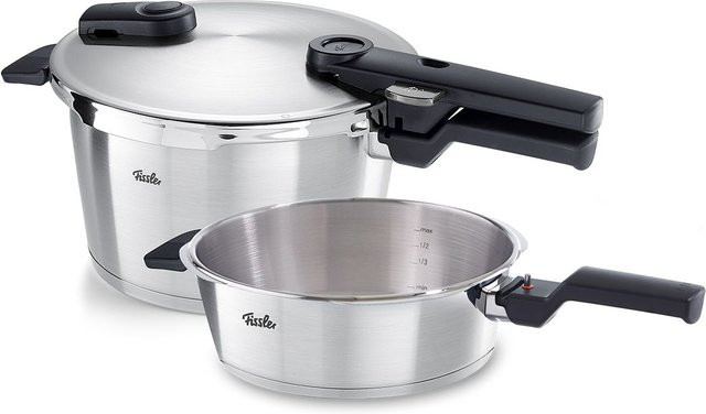 WMF VITAQUICK Schnellkochtopf-Set aus Edelstahl in Silber mit Stockpot und Pfanne - Bild 1