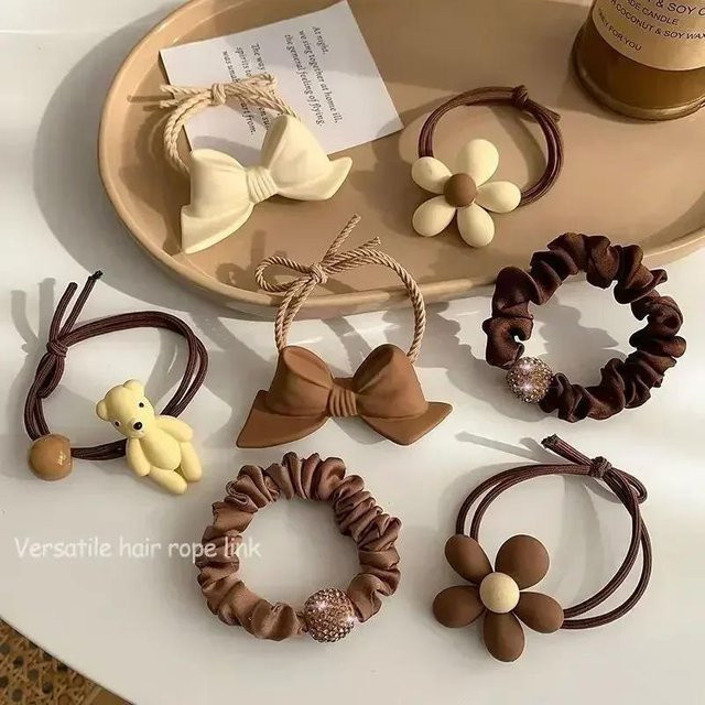 Love Home Garden Haargummis, Damen, brown - Bild 1