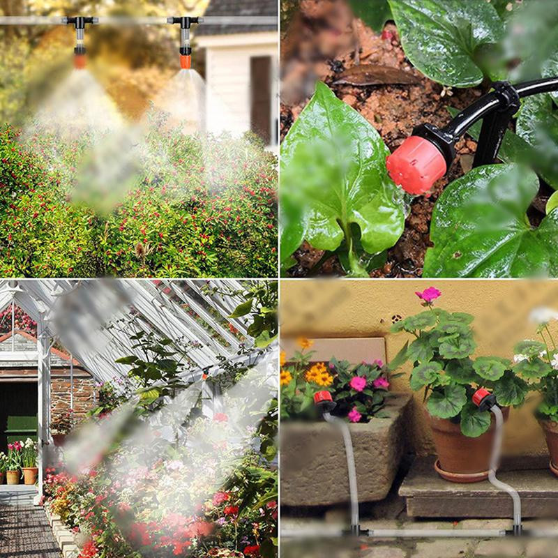 Family Circle 50 Stück Gartenbewässerungsdüsen mit verstellbaren Tropfern, 1/4 Zoll, Rot - Bild 6