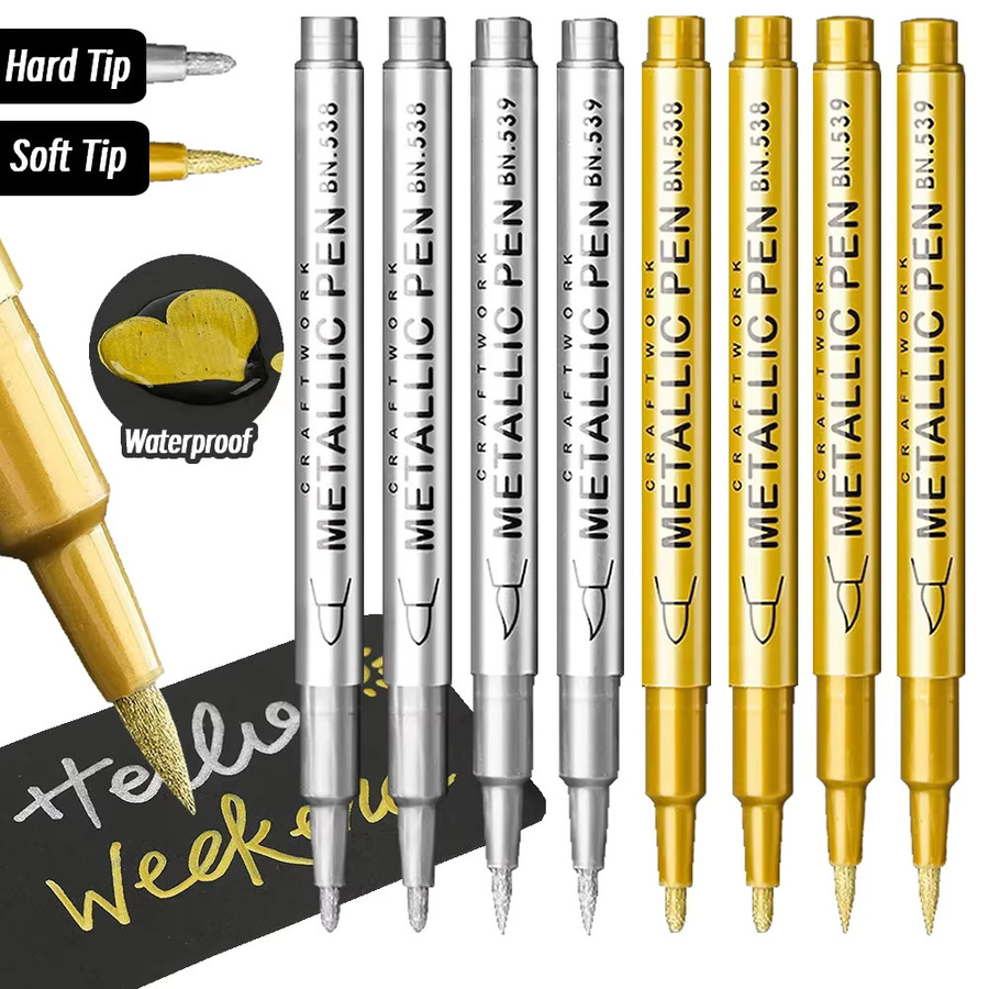 LOLEDE Metallic Pinsel Marker Set mit 20 Stück in Gold und Silber für Manga, Handwerk und Scrapbooking - Bild 6