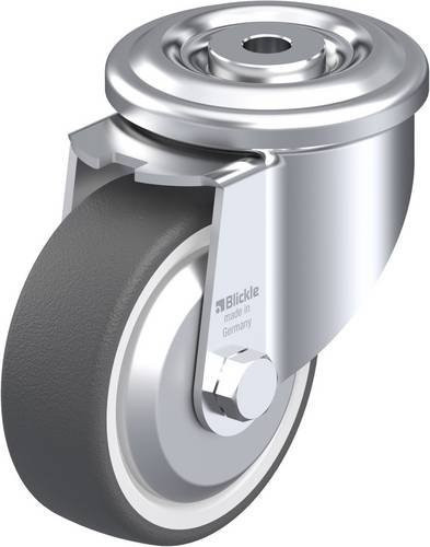 Blickle Lenkrolle LKR-POTH 100R-FA in Grau und Weiß mit 100 mm Rad-Durchmesser und 300 kg Tragfähigkeit - Bild 1