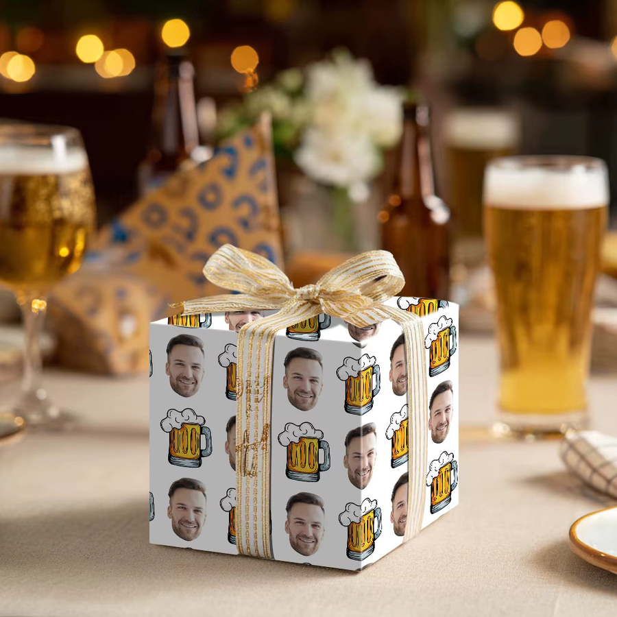 Cyuan Geschenkpapier mit Bier-Motiv für Geburtstage und Partys - Bild 4
