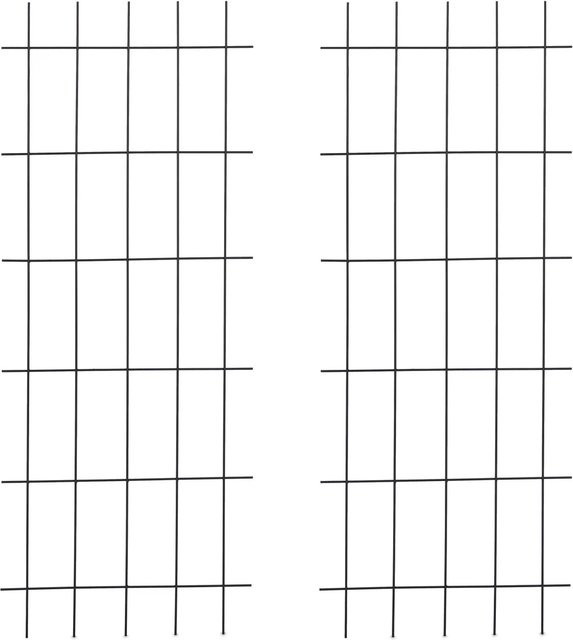 Relaxdays Rankgitter aus Stahl in Schwarz, 2er Pack, freistehend für Garten, Balkon und Terrasse, H: 150 cm, B: 60 cm, T: 1 cm - Bild 1