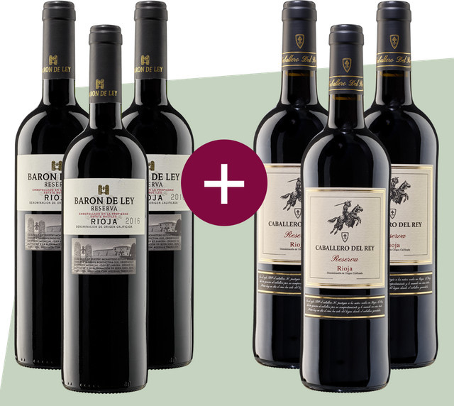 Caballero & Barón de Ley, Rioja, Rotwein, 8 x 0,75 l - Bild 1