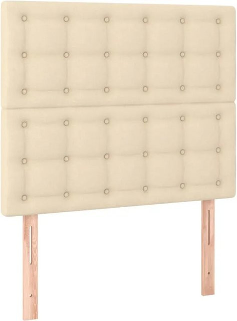 vidaXL LED Kopfteil modern in Beige mit USB-Ladeport und integrierter Beleuchtung, B/T/H: 80 x 5 x 118/128 cm - Bild 1