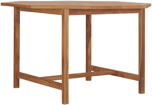 vidaXL Garten-Esstisch aus Teakholz in Braun, B/T/H: 110 x 110 x 75 cm - Bild 1