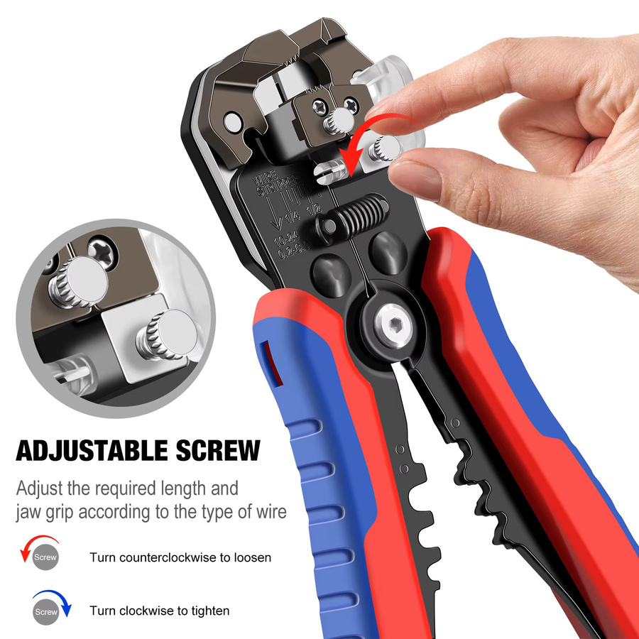 ACOONY 3in1 Abisolierzange SJ-D2 Multitool mit Automatikfunktion zum Abisolieren, Schneiden und Crimpen in Multicolor - Bild 2