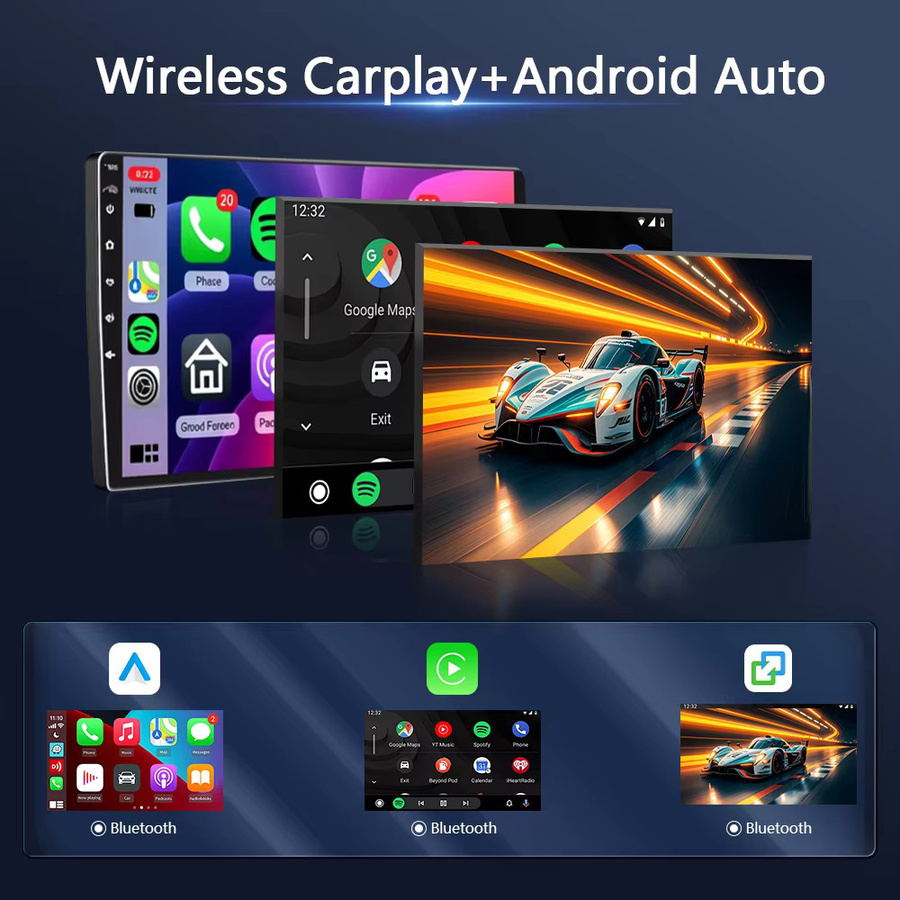 RSNAVI Android 16 Autoradio für Volkswagen Multivan T5 2003 - 2015 mit Carplay, GPS, DSP und Snapdragon Prozessor, Schwarz - Bild 2
