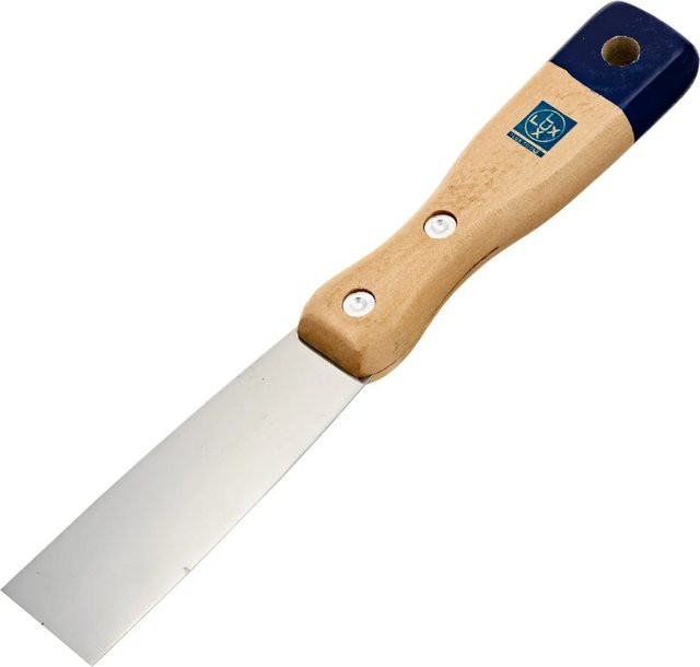 LUX-TOOLS Malerspachtel aus Stahl mit Holzgriff, Breite: 3 cm, Farbe: Mehrfarbig - Bild 1