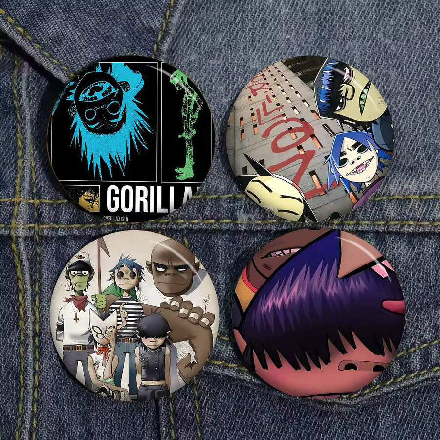 Brosche G-GorillazS Virtual Band, Meme Badge, Gamer - Bild 2