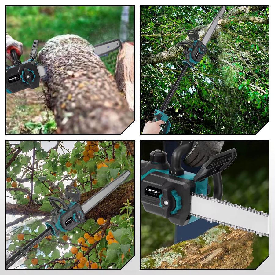 YOFIDRA Bürstenlose Kettensäge 12 Zoll mit 7000W für Makita LXT Akku, ausziehbare handgeführte Astsäge für den Garten - Bild 5