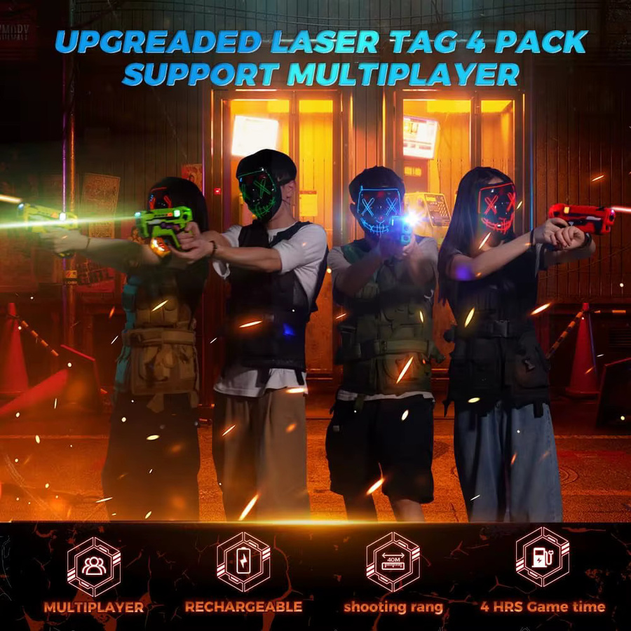 VATOS Infrarot-Laser-Tag-Pistolen-Set, Elektrische Spielzeugpistole, ab 6 Jahren - Bild 2