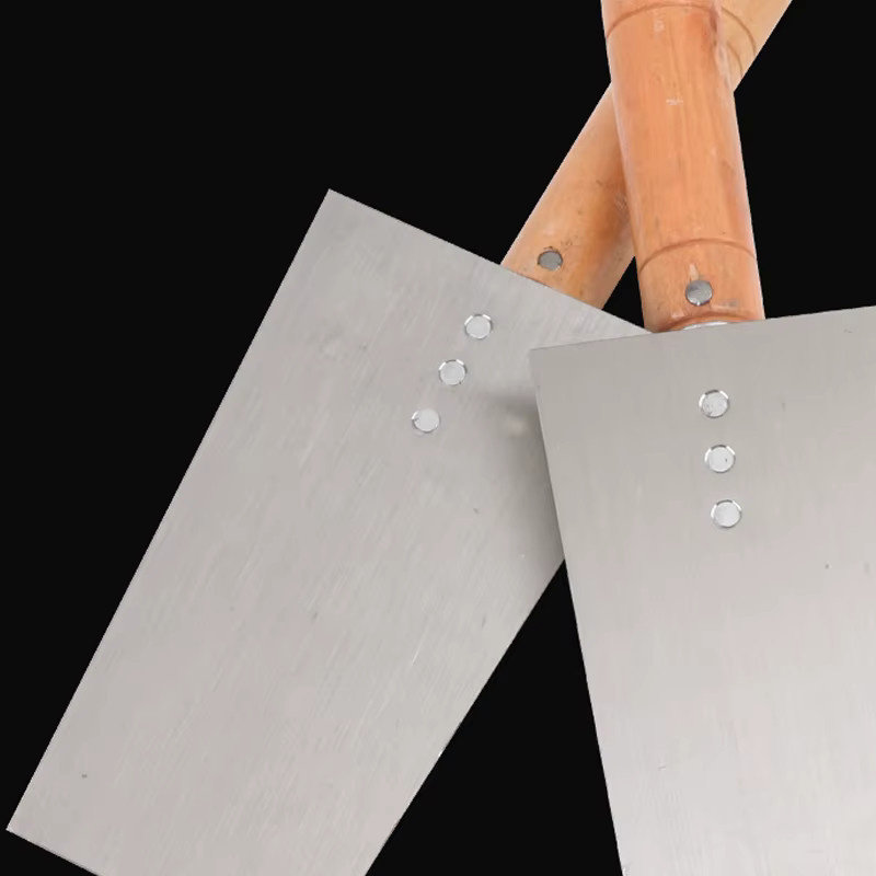 Edelstahl Spachtelmesser mit Holzgriff für Zement und Beton, silberfarbene Kelle und Wandspatel für Handwerkzeuge - Bild 5