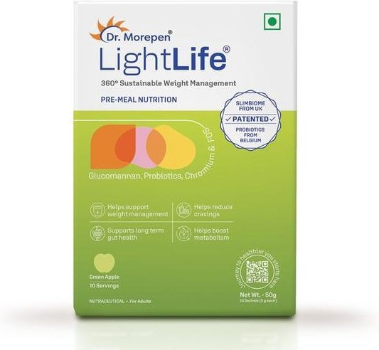 Dr.Morepen LightLife Pre-Meal Nutrition Mix Grüner Apfel 10 x 5 g - Bild 1