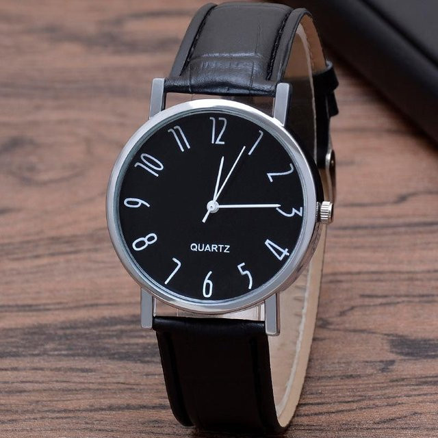 kuanhong Armbanduhr, Quarz, Edelstahl, Leder, Blau, Unisex - Bild 1