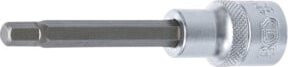 BGS Bit-Einsatz Innensechskant 7 mm mit 12,5 mm Innenvierkant in Silber, Länge: 100 mm - Bild 1